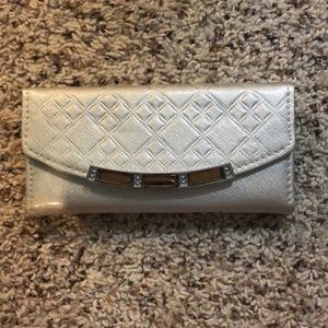 Silver wristlet/crossbody